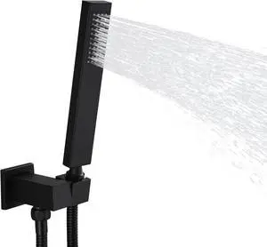 Brass Handheld Shower Head Set High Pressure Shower Wand Hand Held Shower Head with Brass Swivel Ball Bracket Showerheads & Handheld Showers - Matte Black