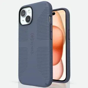 iPhone 15 Case - iPhone 16e - Built for MagSafe Drop Protection Grip  for iPhone 15 16e 14 and 13 - Scratch Resistant Soft Touch 6.1 Inch Phone Case - CandyShell Grip Blue/Faded Denim