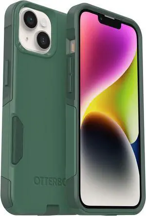 iPhone 14 & iPhone 13 Commuter Series Case - TREES COMPANY (Green) slim & tough pocket-friendly with port protection