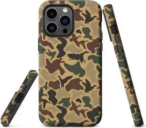 Case Compatible with iPhone 13 Pro Camo Camouflage Duck Phone Case for Men Girls Boy Kids Women Dual-Layer Hard Shell Silicone Cover Shockproof Protective Case for iPhone 13 Pro