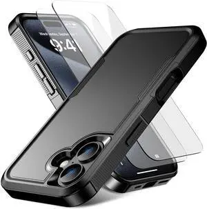 for iPhone 17 Case [Shockproof] [Dropproof] [Heavy Duty Protection] [Pocket-Friendly] Slim & Tough Non-Slip Protective Phone Cover for iPhone17 6.3inch Black