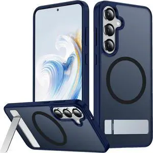 Magnetic for  Galaxy S25 Plus Case [3 Stand Ways][ Military Grade Drop Protection] with Invisible Stand Shockproof Slim Case for  Galaxy S25 Plus 6.7 Blue