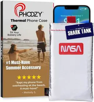 Thermal Phone Case - Apollo Series : Cell Phone Pouch Prevents Overheating from Sun Exposure Extends Battery Life Provides Drop Protection and Floats in Water (Large-Space)