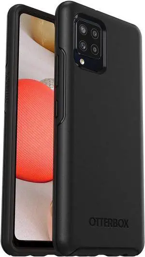 Galaxy A42 5G Symmetry Series Case - Black Ultra-Sleek Wireless Charging Compatible Raised Edges Protect Camera & Screen