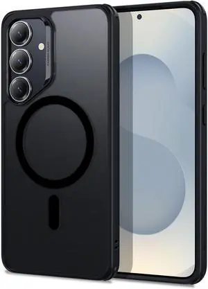 for  Galaxy S25 Plus Phone Case Compatible with MagSafe Magnetic Case for S25+ Plus Military-Grade Protection Yellowing Resistant Classic Series Frosted Black