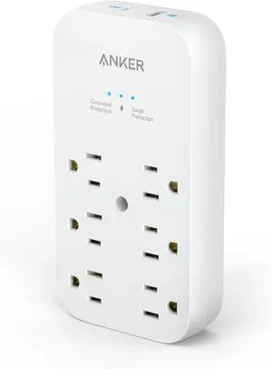 USB Wall Charger Surge Protector Outlet Extender USB C 20W Power Delivery Fast Charging iPhone 14//13 Wall Adapter Spaced for College Dorm Rooms School Travel Home Office TUV Listed