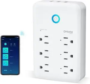 Plug Outlet Extender USB Wall Charger with 3 Individual Smart Outlets and 3 Smart USB Ports Works with Alexa Google Home Surge Protector Plug Extender for APP Control 15A/1800W