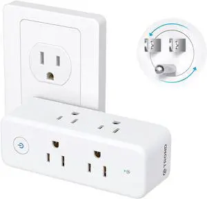 Outlet Extender Surge Protector 6 AC Outlet Splitter with 360° Rotating Plug 1440J 3-Sided Swivel Wall Plug Adapter with Power Switch Multi Plug Expander for Home Office Travel
