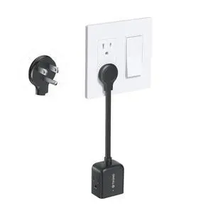 Flat Outlet Extender with 6 Inch Cord - Multi Plug Extension Outlet Splitter Flat Plug Adapter Wall Extender Electrical 3 Way Adapter for Home Office Cruise Ship Travel Essentials Black