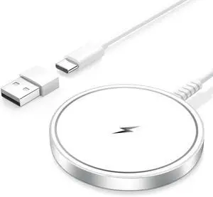 MagSafe Charger Magnetic Wireless iPhone Charge Compatible with iPhone 16 15 14 Pro Max Plus 13 12 Pro Max & AirPods 4 3 2 Pro - Charging Pad Dock for Travel Home Office