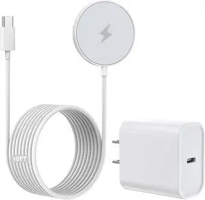 10FT Magnetic Wireless Charger 15W Fast  Mag-Safe Charger for iPhone 16/15 PD with USB C  Fast Charging Block 10 Foot Quick Charge for iPhone 16/16 Pro/Pro Max/15/14/13/12/11/AirPods 3/2/Pro
