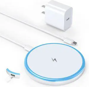 Magnetic Wireless Charger 15W with 20W Adapter & 6ft Cable  MagSafe Charger for iPhone 16/15/14/13/12 Pro/Max/Plus/Mini & AirPods 3/2/Pro  Fast Wireless Charging Pad for Home Office Travel
