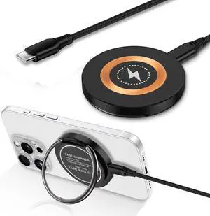 Magnetic Charger Wireless Fast Charging Pad for  Galaxy S25 Ultra/S24 Plus/S23/S22/S21/S20/S10/15W MagSafe Charger Stand for iPhone 16e/16 Pro Max/16/15/14/13/12/Pixel 9 Pro/9a/8a/7a/7