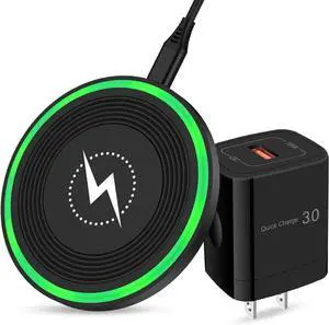 Pixel 9 Wireless Charger Pad 15W Fast Wireless Charging Station Charger Mat with QC Adapter for Google Pixel 9 Pro/9 Pro XL/8a/8 Pro/8/7 Pro/7/6 Pro  Galaxy S25 Ultra/S24/S23 Ultra iPhone 16/15