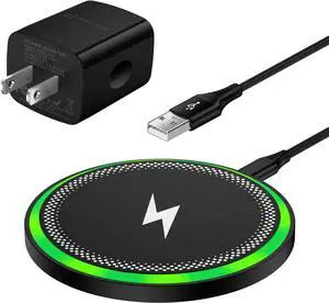 15W Wireless Charger Fast Charging for  S25 Ultra Edge S24 FE S23 S22 S21 Z Flip Fold 6 5 Wireless Charger Fast Charge Station Charging Pad + Adapter for Google Pixel 9 Pro XL 9A 8A 7A 8 7 Pro