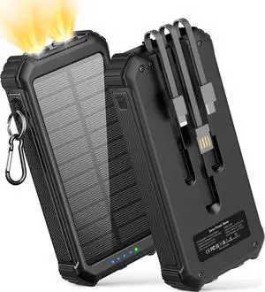Solar Charger Power Bank 45800mAh Portable Phone Charger with USB C in/Output 5V3.1A QC 3.0 Fast Charging for Cellphone External Battery Pack Compatible with iPhone  Google etc