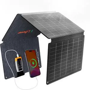 Portable Solar Panel 36W | 26% High-Efficiency Foldable Solar Panels with USB QC and PD Quick Charge for Camping Hiking Outdoor Trip Compatible with Phones Ipad & Tablets