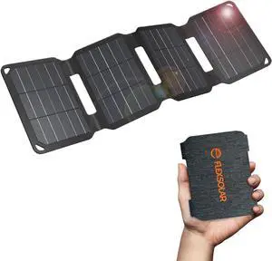 10W Mini Solar Panel USB Solar Charger Foldable Portable IP67 Waterproof Solar Powered Battery Charger for Small Fan Camera Water Pump Bicycle Power Bank Camping Lantern