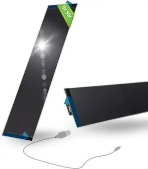 USB Solar Panel - Small Solar Panel Charger 5v 5.5W with High Performance Monocrystalline for Motorized Blinds Windows Doorbell Security Camera Smart Phone