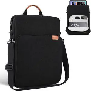 9-11 Inch Tablet Sleeve iPad Carrying Bag for 11 inch iPad Pro M4 /11 inch iPad Air M3 M2  Galaxy Tab S9+ Plus/S9 FE+ 12.4 Fire Max 11/ HD 10 iPad 11th Case with Strap Black