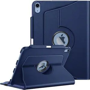 Fintie Rotating Case for iPad (A16) 11th Generation 11 Inch (2025), iPad 10th Generation 10.9 Inch (2022) - [Built-in Pencil Holder] 360 Degree Rotating Protective Stand Cover, Navy