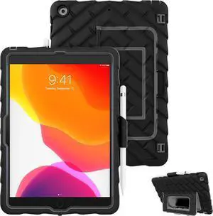 Gumdrop Hideaway Case Fits  iPad 9th | 8th | 7th Gen (10.2-inch) Designed for K-12 Students Teachers and Classrooms  Drop Tested Rugged Shockproof Bumpers for Reliable Device Protection  Black