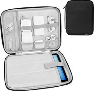 9-11 Inch Tablet Sleeve Bag Padded Carrying Case for iPad A16 11 2025 iPad 10th Gen/Air 5th 4th Gen 10.9 i-Pad Air/Pro 11 i-Pad 10.2 Galaxy Tab A9+ Plus 11 reMarkable 2 10.3 Black