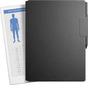 Magnetic Book Folio Cover for Remarkable Paper Pro 11.8 Inch 2024 Support Auto Wake/Sleep Lightweight Remarkable Paper Pro Case with Pen Clasp Black (Practical Templates Included)