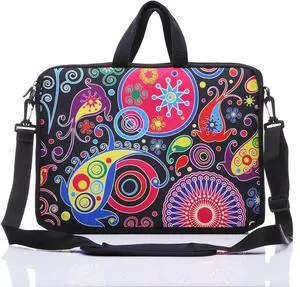10-Inch Laptop Shoulder Sleeve Case and Tablet Bag for most 9.7 10 10.1 10.2 Ipad/Notebook/eBook/Readers (classic colourful)