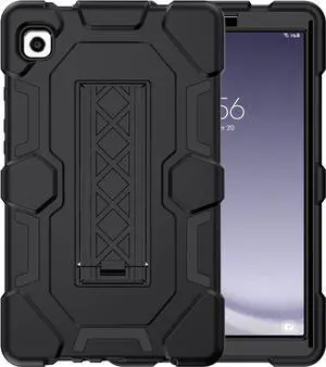 Case for  Galaxy Tab A9 Case 8.7 Inch 2023 Model (SM-X110/X115/X117) Heavy Duty Shockproof Hybrid Three Layer Protective Cover with Kickstand for  A9 Tablet 8.7 Black