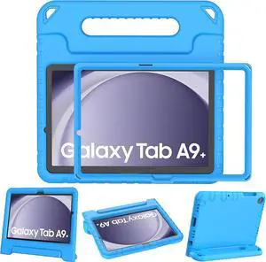 Kids Case for  Galaxy Tab A9+ Plus 2023 (SM-X210/X216/X218) 11 Inch Built-in Screen Protector Shockproof Convertible Handle Stand Galaxy Tab A9 Plus Case Cover Blue