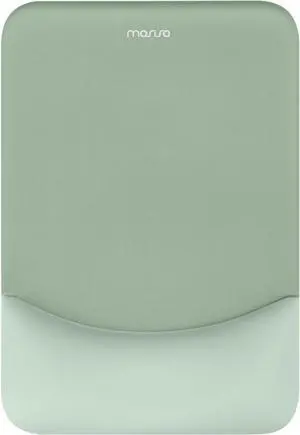 Mouse Pad with Wrist Rest Ergonomic Mouse Pad with Soft Cloth&Raised Curved Memory Foam Home Office Easy Typing Pain Relief Mousepad with Non-Slip PU Base for Computer Laptop Antique Green