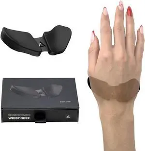 Carpio 2.0 - Right-Handed Truly Ergonomic Wrist Rest for Mouse Carpal Tunnel Support Pain Relief Anti-Fatigue Easy Glide Sleek Office Computer Laptop Gaming - Large Black