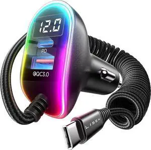Super Fast  Galaxy Car Charger USB C 96W Super Fast Car Charger PD& QC3.0 Car Phone Charger Adapter for iPhone 15 Pro Max Plus  Galaxy S25 Ultra Plus S24/S23/S22 Android iPad Pro