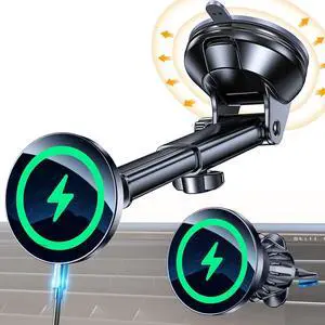 for MagSafe Car Mount ChargerUltra MagnetMagnetic Phone Holders for Your Car ChargerWindshield+Vent+DashMagnetic Wireless Car Phone Holder Charger Car Mount for iPhone 16 Pro Max 15 14 13