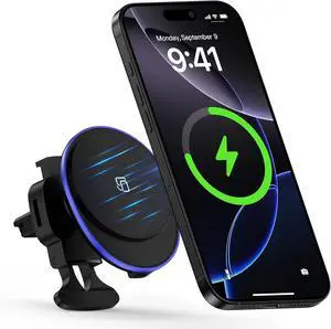 Wireless Car Mount Charger Magnetic Charger for  Galaxy S25 Ultra S24 Plus S23 FE S22 S21 S20 S10/15W Fast Air Vent Auto Phone Magsafe Wireless Car Charge for iPhone 16e 16 Pro Max 15 14 13 12