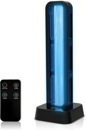 39W UV Light Sanitizer with Remote Control and 3 Timers  Ozone Free Home Disinfection Device Kills Germs Viruses Mold and Dust Mites  Whole Room Ultraviolet Light for Home and Office
