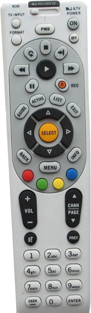 ReplacementIR Remote Control for DIRECTV RC66RX RC65R 4-Device LCD LED HDTV Plasma TV TVs A/V Receiver