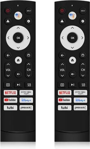 2 PC Replacement Remote Control for Hisense Smart Google TV Series for UHD 4K ULED Google TVs for Mini-LED ULED 4K TV SeriesNo Voice