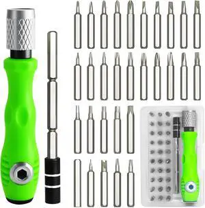 32 in 1 Small Precision Screwdriver Set Tiny Magnetic Screwdriver Sets Professional Repair Tool Kit for Glasses Watches Laptop Electronics Toys Jewelry Computers