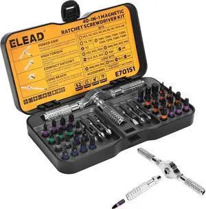 40 in 1 Magnetic Ratchet Screwdriver Set Multi Bit Magnetic Ratcheting Screwdriver Set with Detachable Ratchet Handle Repair Tool Kit for Computer Bicycle Furniture DIY