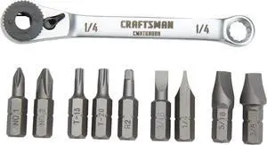 Screwdriver Set Ratcheting Offset Multi-Bit 10 Piece (CMHT68008)