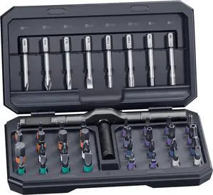 42 in 1 Magnetic Screwdriver Screwdriver Set Multi Bit Ratcheting Screwdriver Set with Storage Case Repair Tool Kit for Computer Eyeglass Bicycles Watch Ring Doorbell Furniture and DIY