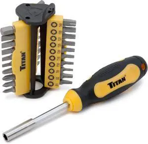 16068 31-Piece Multi-Bit Screwdriver Set | Slotted Hex Phillips Pozi Square Star Bits