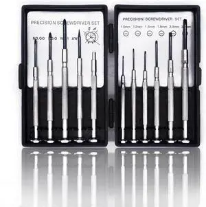11PCS Mini Screwdriver Set Small Tools with 11 Different Size Flathead and Phillips Screwdrivers Precision Screwdriver Set for Jewelry Watch iPhone Toys Computer Eyeglass Repair