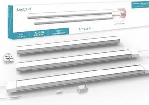 Under Cabinet Lighting Plug in 10 Inch (2+1) Pcs Kitchen Counter Lights 4000K Super Bright 1500LM 15W Ultra Thin Led Underabinet Light Bar for Cupboard Shelf Sink Workbench