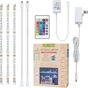 Multicolor 12 LED Strip Light Kit with Remote 341310