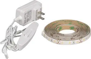 8ft LED 930 Lumen 3000K Flexible Tape Light - Plug-in Dimmer Switch - 30 000 Hour Rated Lamp Life - White Finish