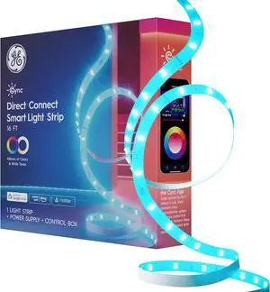 GE Smart LED Strip Light Color Changing Room Decor LED Light Strip Works with Alexa and Google Home Matter Compatible LED Lights for Bedroom Millions of Colors and White Tones 16 Feet