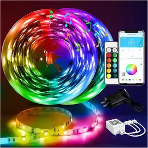 Led Strip Lights 100 ft Smart with App Remote Control 5050 RGB for Bedroom Living Room Home Decoration Music Sync Color Changing for Room Party(2 Rolls of 50 ft)